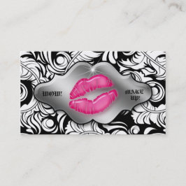 Maquillaje Artista Tarjetas de Negocio Leaf Lips S