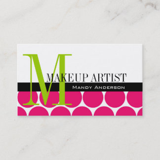 Maquillaje de tarjetas de negocios de artistas de