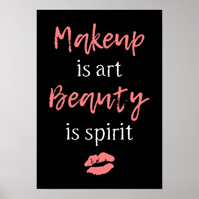 Maquillaje es arte La belleza es espíritu (Frente)