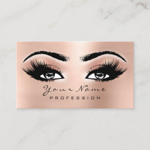 Maquillaje Peach de la tarjeta de cita con ojos de