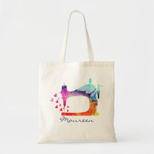 Máquina de coser acuarela para bolsa
