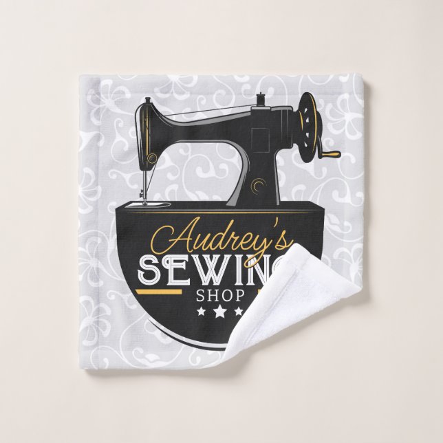 Máquina de coser antigua AÑADIR NOMBRE Sombrero sa (Toallita)