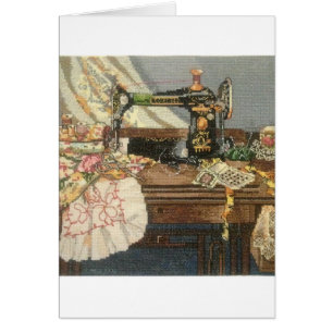 Máquina de coser y vestido