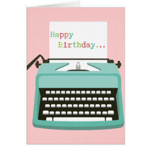 Máquina de escribir con la nota