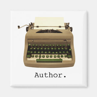Máquina de escribir y imán "Autor"