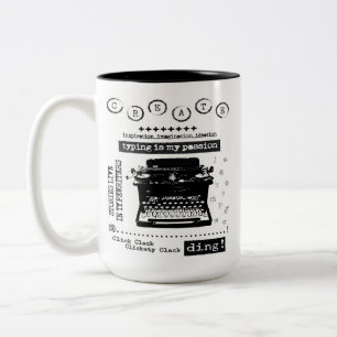Máquina de vinilo con dos tazas de café
