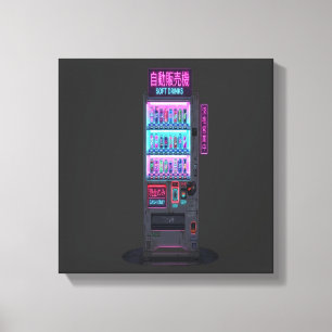 Máquina Expendedora Japonesa Arte Pixel Cyberpunk