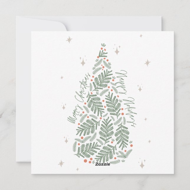 Máquina minimalista | Feliz Navidad con foto (Reverso)