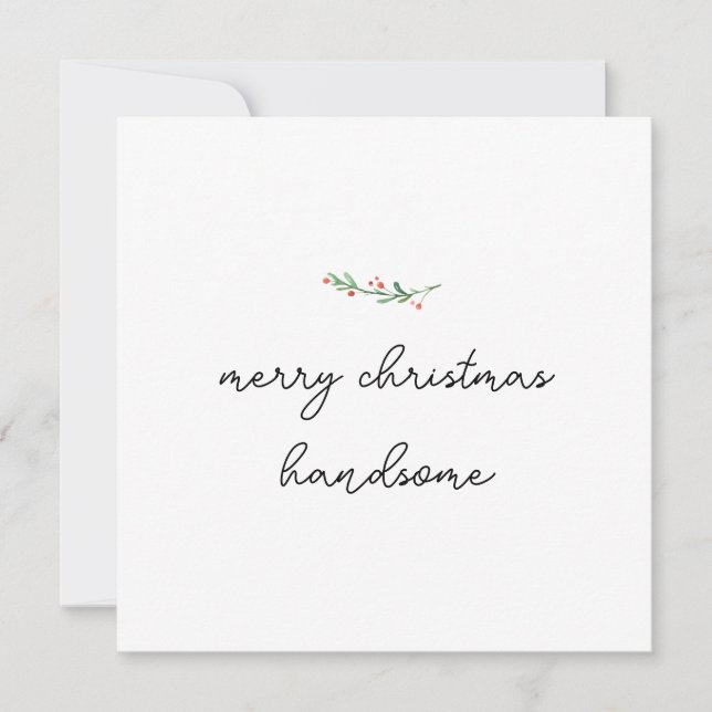 Máquina minimalista | Feliz Navidad con foto (Anverso)