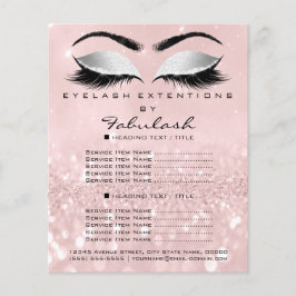 Máquina Salón de Belleza Purpurina Rosa Flyer Gris