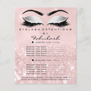 Máquina Salón de Belleza Purpurina Rosa Flyer Gris