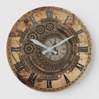 Maquinaria de reloj industrial Steampunk Mapa de c