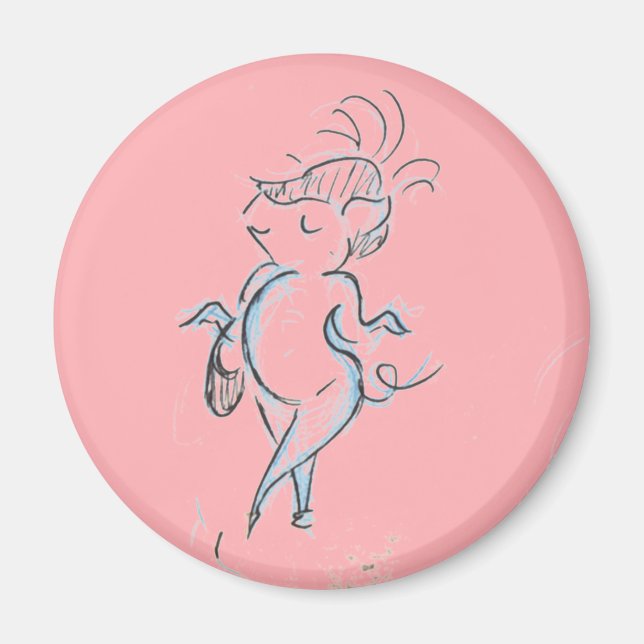 Maquinaria Lady Pig con imán de bolso (Frente)