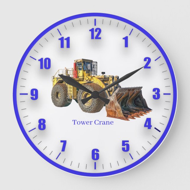 Maquinaria pesada Reloj de pared acrílico (Anverso)