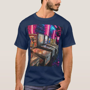 Máquinas Pinball en camiseta de fila