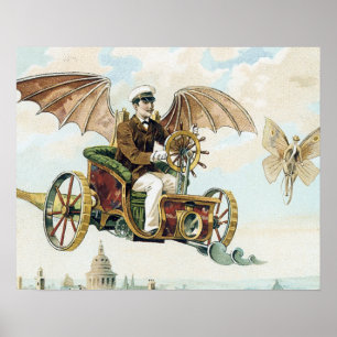 máquinas voladoras de punk de vapor de arte vintag