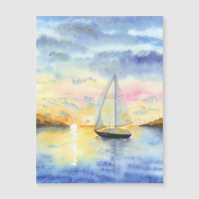 Mar al atardecer (Anverso)