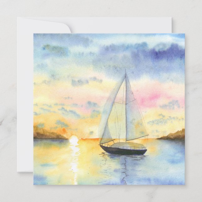 Mar al atardecer (Anverso)