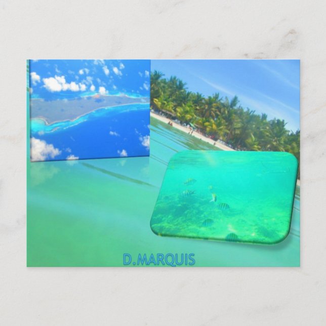 MAR CARIBE  TARJETA POSTAL (Anverso)