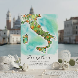 Mar de Italia | Recepción de casamiento de mapas d