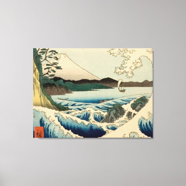 Mar de Satta Hiroshige Arte Japonés  (Anverso)