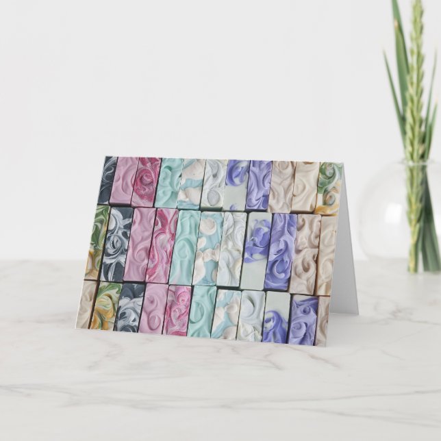 Mar de Swirls - Tarjeta de saludo de arte de jabón (Anverso)