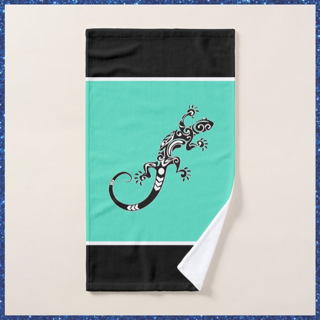 Mar Gecko del Suroeste Verde y Negro (Bookmark my store! https://www.zazzle.com/store/capricepetit)