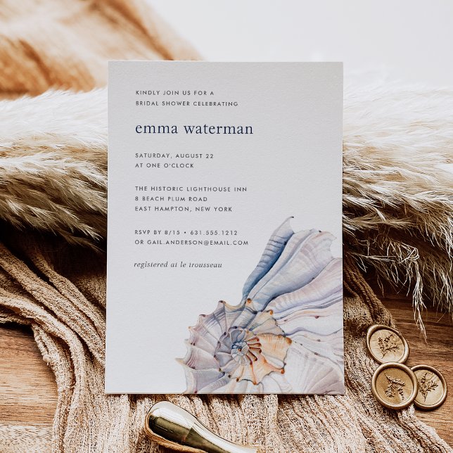 Mar | Invitación a la ducha nupcial náutica (Subido por el creador)