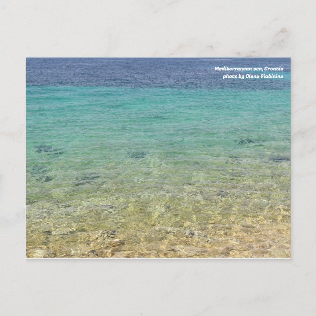 Mar Mediterráneo, Croacia. Postal (Anverso)