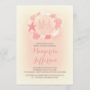 mar náutico flor playa novia invitación a ducha