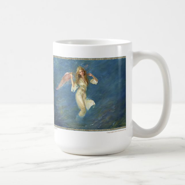 "Mar taza de café de cerámica blanca del amor" (Derecha)