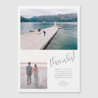 Mar tranquilo | Agradecimiento de boda con dos fot