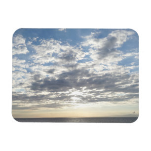 Mar y cielo y nubes 3"x4" imán