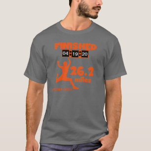 Maratón de encargo camiseta del tiempo de final de