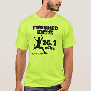 Maratón de encargo camiseta del tiempo de final de