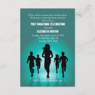 Maratón funcionado con - invitación del fiesta del
