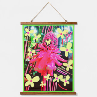 Maravilla Flor Desplazamiento Arte Madera Tapiz De