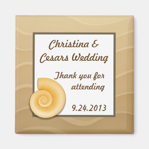 Maravillas de imán de Invitación de 2"x2" en playa