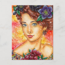 "Maravillas de Invierno: Hellebore" tarjeta postal