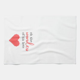 Maravillas de su amor Toalla de cocina blanca y ro