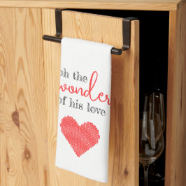 Maravillas de su amor Toalla de cocina blanca y ro