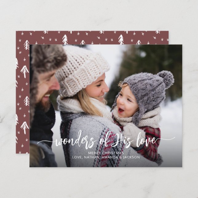 Maravillas de su tarjeta de feriado de Navidades d (Anverso / Reverso)