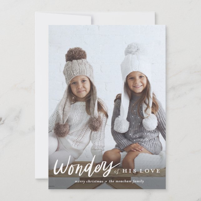 Maravillas de su tarjeta de fotos de navidad de am (Anverso)