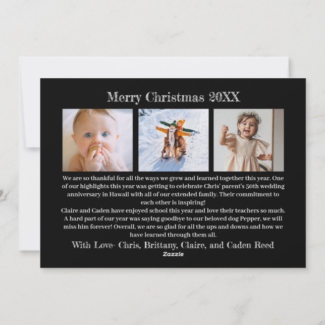 Maravillas de sus Navidades de amor Tarjeta 4 foto (Reverso)