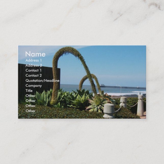 Maravillas florales, tarjetas de visita (Anverso)