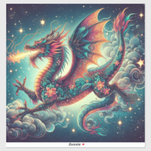 Maravillas míticas: Pegatinas del Vinilo Dragón de