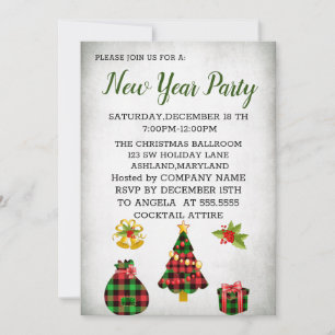 Maravillosa e impresionante invitación de Año Nuev