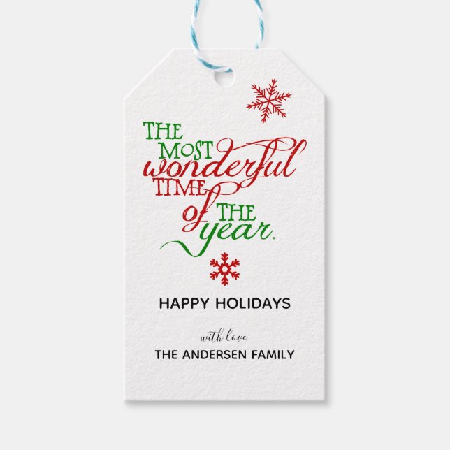 Maravillosa etiqueta de regalo para Navidades de v (Anverso)