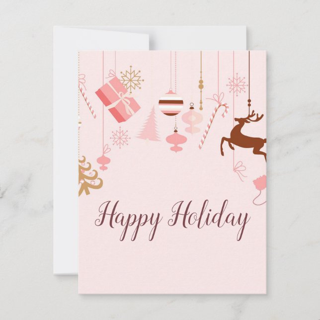 Maravillosa, Increíble, Tarjeta de Navidad Rosa (Anverso)