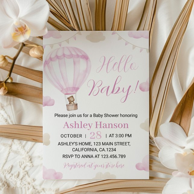 Maravillosa invitación de Baby Shower a los globos (Subido por el creador)